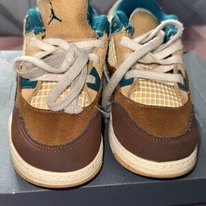 Jordan Brown and Green Sneakers with Classic Design